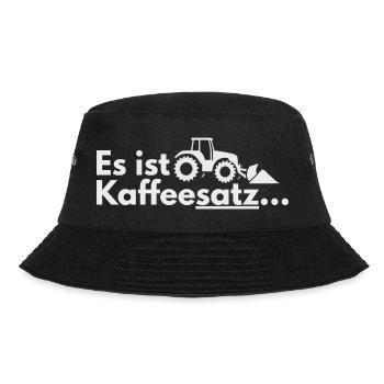 Kaffee-Ernte Traktor Motiv - Bucket Hat - Schwarz - Vorne - Lela (165cm)