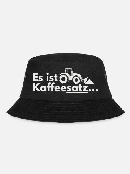 Kaffee-Ernte Traktor Motiv - Bucket Hat - Schwarz
