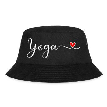 I love Yoga - Bucket Hat - Schwarz - Vorne - Lela (165cm)