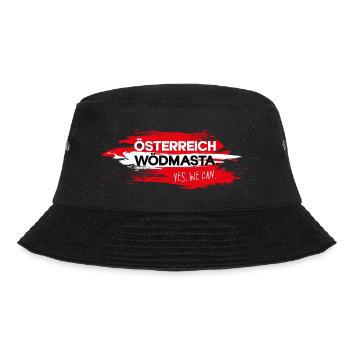 Österreich Wödmasta Yes We Can Fußball - Bucket Hat - Schwarz - Vorne - Lela (165cm)