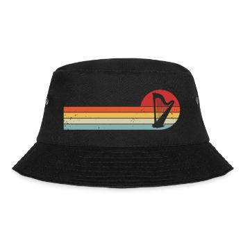 Harp Harpist Harpist Retro Harps - Bucket Hat - black - Front - Lela (165cm)