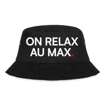 RELAX TO THE MAX. | Vacation Mode - Bucket Hat - black - Front - Lela (165cm)