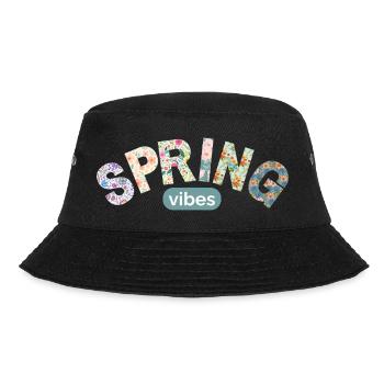 Flower Letters / Farbenfrohes Blumendesign - Bucket Hat - Schwarz - Vorne - Lela (165cm)