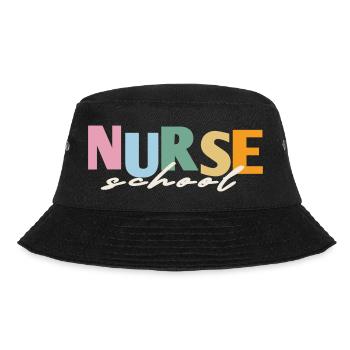 Retro Nurse School - Bucket Hat - black - Front - Lela (165cm)