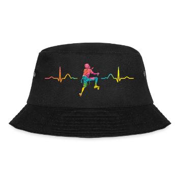 Boulderer heartbeat Bouldering Bouldering - Bucket Hat - black - Front - Lela (165cm)