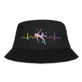 Boulderer heartbeat Bouldering Bouldering - Bucket Hat - black - Front - Lela (165cm)