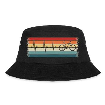 Retro Cycling Heartbeat Cycling MTB - Bucket Hat - black - Front - Lela (165cm)