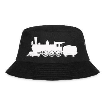 Dampflok Silhouette - Bucket Hat - Schwarz - Vorne - Lela (165cm)