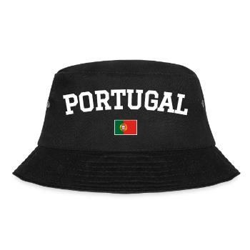 Portugal Flagge Design Weiss - Bucket Hat - Schwarz - Vorne - Lela (165cm)