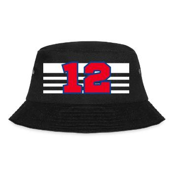 Nummer 12 Frankreich - Bucket Hat - Schwarz - Vorne - Lela (165cm)