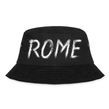 Rome Graphic Brush Lettering - Bucket Hat - black - Front - Lela (165cm)