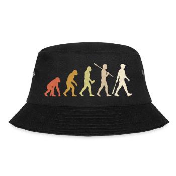Baseball Evolution Funny Baseball Player Gift - Bucket Hat - black - Front - Lela (165cm)