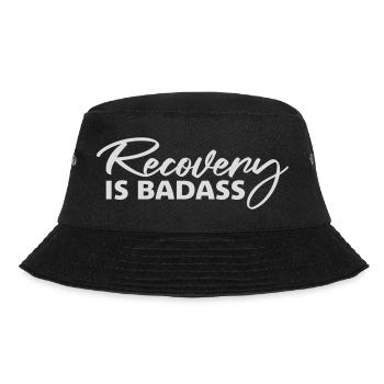 Recovery Is Badass Motivational Recovery Quote Logo - Bucket Hat - black - Front - Lela (165cm)