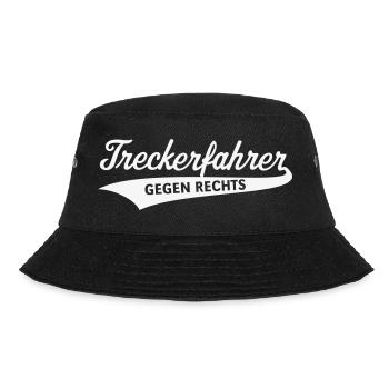 Treckerfahrer Gegen Rechts (Trecker Traktor / V4W) - Bucket Hat - Schwarz - Vorne - Lela (165cm)