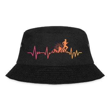 Trail running sunset heartbeat trailer - Bucket Hat - black - Front - Lela (165cm)