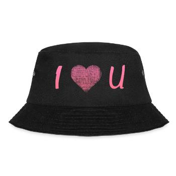 i LOVE YOU - Bucket Hat - black - Front - Lela (165cm)