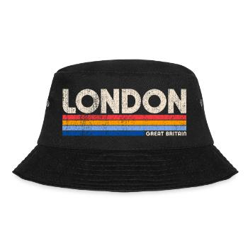 London - Great Britain - England - Tower Bridge - Bucket Hat - Schwarz - Vorne