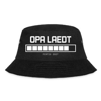 Opa Lädt Fertig 2027 Fortschritt Balken T-Shirt - Bucket Hat - Schwarz - Vorne