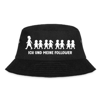 Ich und meine Follower lustige Erzieherin Sprüche - Bucket Hat - Schwarz - Vorne