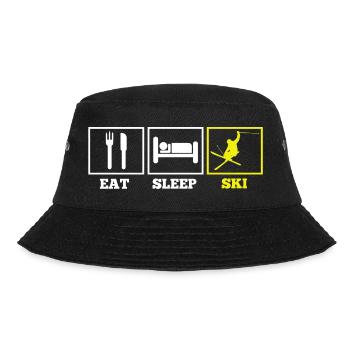 eat sleep SKI - Bucket Hat - Schwarz - Vorne - Lela (165cm)