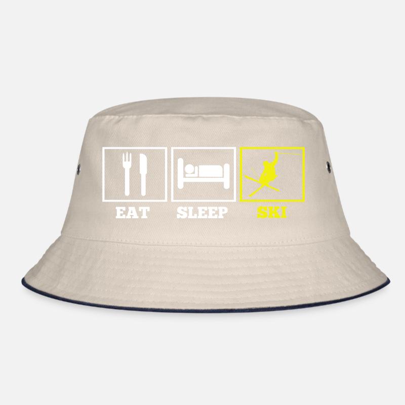 eat sleep SKI Bucket Hat