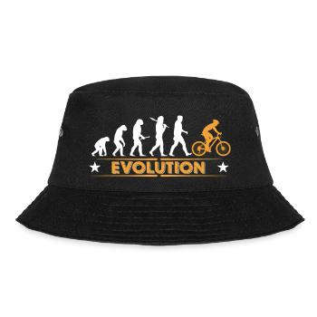 Mountainbike Evolution - orange/weiss - Bucket Hat - Schwarz - Vorne - Lela (165cm)