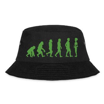 Alien / Area 51 / UFO: Evolution - Affe - Mensch - - Bucket Hat - Schwarz - Vorne - Lela (165cm)
