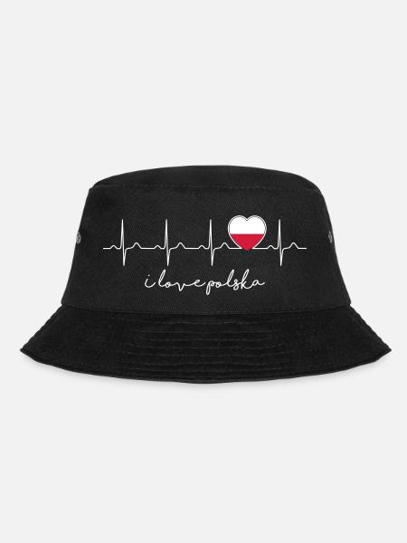 I love Polska - Polen Herzschlag - Polnisch - Bucket Hat - Schwarz