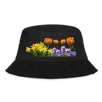 daffodils roses rosen blumen flowers tulips tulpen - Bucket Hat - Schwarz - Vorne - Lela (165cm)