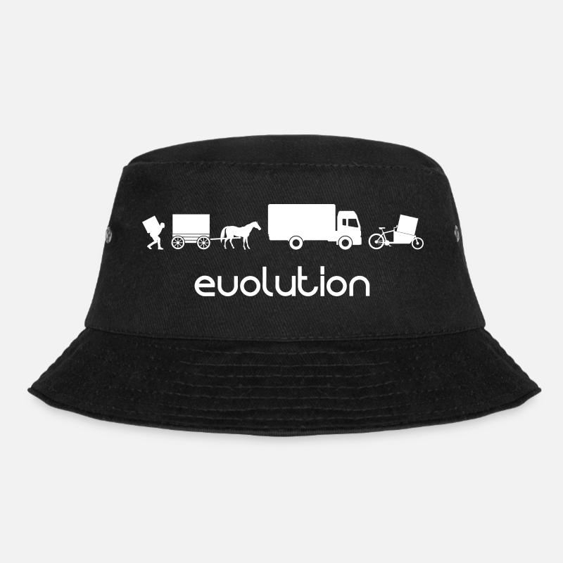 Lastenrad Transport Evolution - Bucket Hat - Schwarz