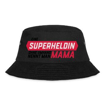 Superheld ohne Umhang Mama - Bucket Hat - Schwarz - Vorne - Lela (165cm)