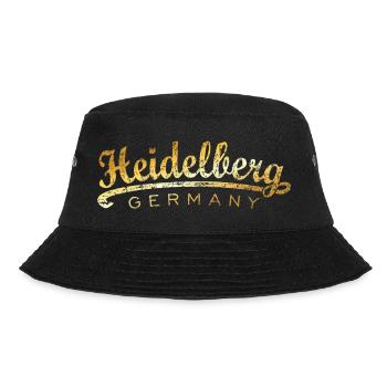 Heidelberg Germany Classic (Vintage/Goldgelb) - Bucket Hat - Schwarz - Vorne - Lela (165cm)