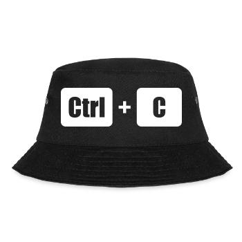 Ctrl C Ctrl V Vater Sohn Eltern Kind Partnerlook - Bucket Hat - Schwarz - Vorne - Lela (165cm)