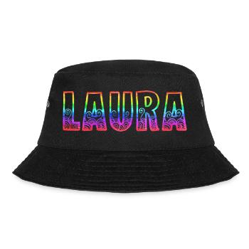 Laura RS Rainbow - Bucket Hat - black - Front - Lela (165cm)