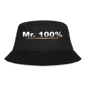 Mr. 100 Prozent - Perfektionist - Bucket Hat - Schwarz - Vorne - Lela (165cm)