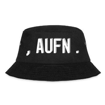 komma aufn punkt Spruch Schrift - Bucket Hat - Schwarz - Vorne - Lela (165cm)