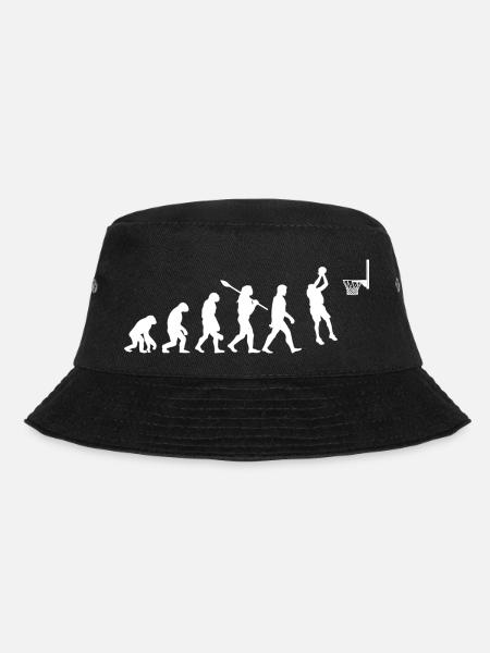 Entwicklung von Basketball - Bucket Hat - Schwarz