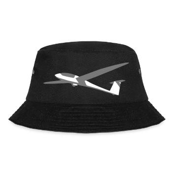 Segelflugzeug Segelfliegen Segelflieger Pilot - Bucket Hat - Schwarz - Vorne - Lela (165cm)