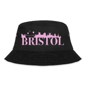 Bristol England Capital Skyline UK - Bucket Hat - black - Front - Lela (165cm)