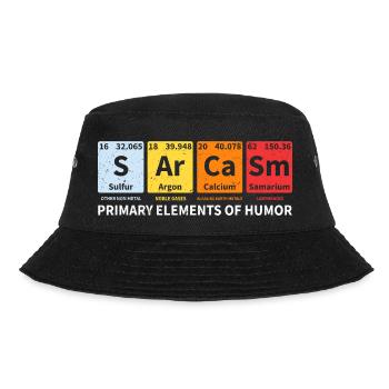 Sarkasmus Elements of Humor Chemie Chemiker Spruch - Bucket Hat - Schwarz - Vorne - Lela (165cm)