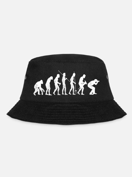Fotografen Evolution Kamera lustig Fotografieren - Bucket Hat - Schwarz