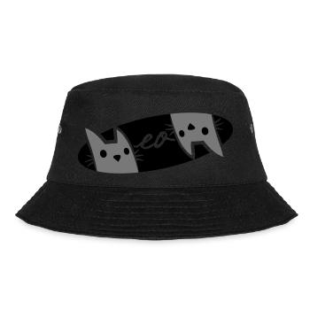Cats Logo Text Meow - Bucket Hat - black - Front - Lela (165cm)