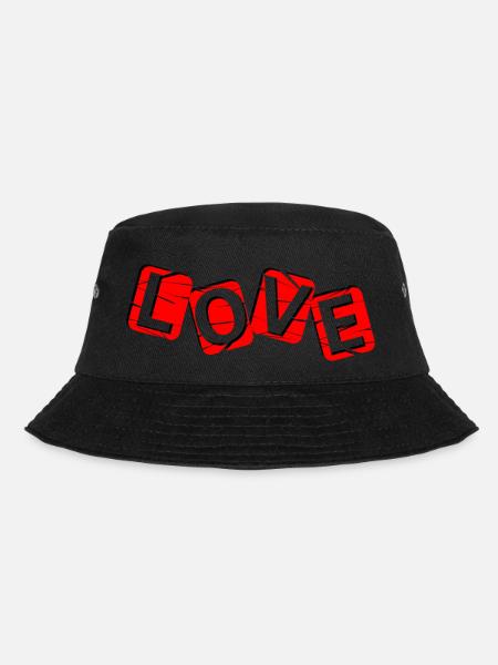 LOVE - rouge et noir - Bob - noir