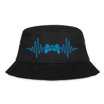 Frequenz Konsole Retro Controller - Bucket Hat - Schwarz - Vorne - Lela (165cm)