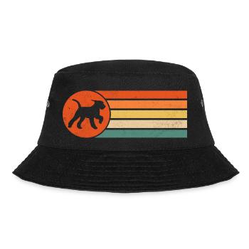 Airedale Terrier Hund - Bucket Hat - Schwarz - Vorne - Lela (165cm)