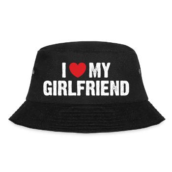 I love my girlfriend - Bucket Hat - black - Front - Lela (165cm)