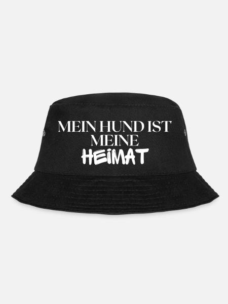 Mein Hund ist meine Heimat-Hundeliebe Geschenkidee - Bucket Hat - Schwarz