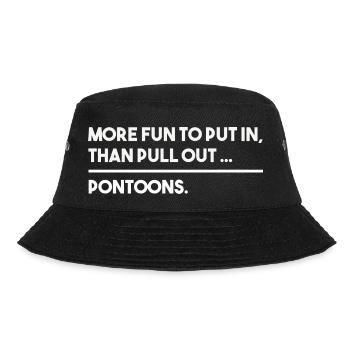 Pontonboot Kapitän Bootfahren See Pontoon - Bucket Hat - Schwarz - Vorne - Lela (165cm)