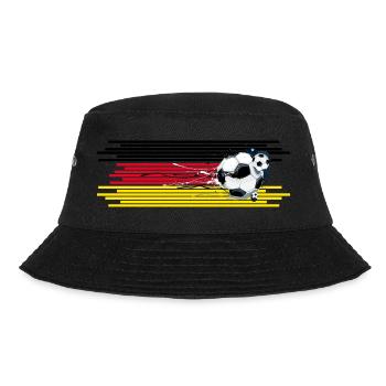 Fußball Fußballfan Deutschland Bolzplatz - Bucket Hat - Schwarz - Vorne - Lela (165cm)