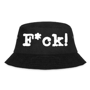 F*ck - Bucket Hat - Schwarz - Vorne - Lela (165cm)